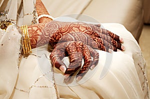 Indian Brides henna hand