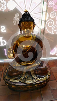 Indian Buddha golden decorative sculpture