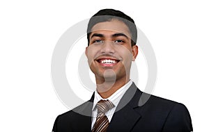 Indian business man smiling.