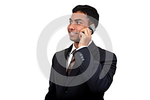 Indian business man using cellphone (1)