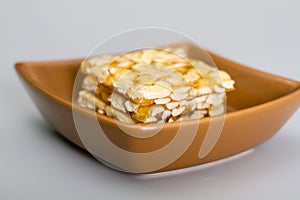 Indian cashew chikki or candy sweet photo
