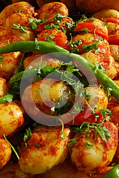 Indian Chaat stalls on Rajasthan. photo