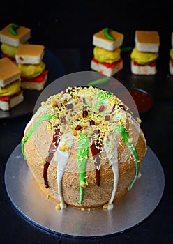 Indian chaat theme cake