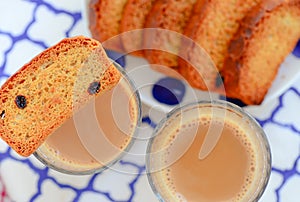 Indian chai -tea and toast