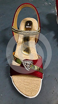 Indian chappal for women. photo