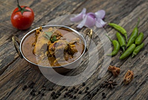 Indian chicken curry or kadai chicken