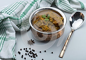 Indian chicken curry or kadai chicken