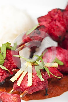 Indian chicken tikka dish