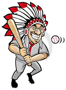 Indian chief baseball mascot