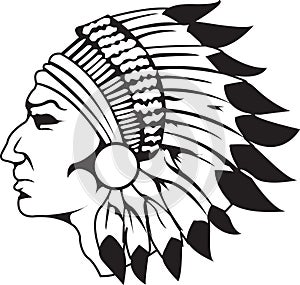 Indian Chief Black And White