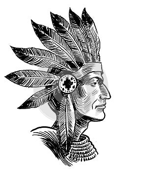 Indian chief head
