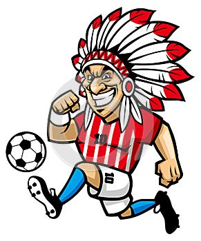 Indian chief soccer mascot