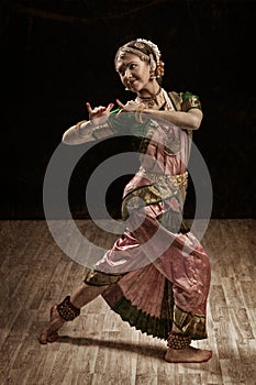 Indian classical dance Bharatanatyam dancer