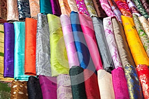 Indian cloth at market