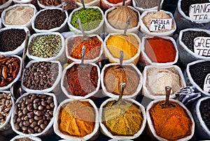 Indian colored spices