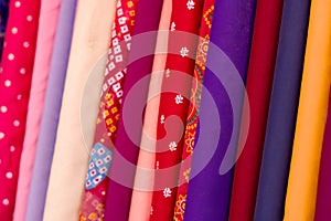 indian colorful fabric background,material for clothes