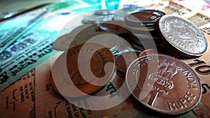 Indian copper, aluminium coins & currency gathered