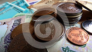 Indian copper, aluminium coins & currency gathered