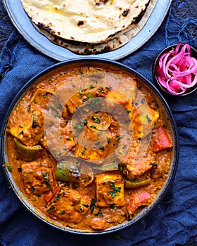 Indian cottage cheese curry - Achari paneer