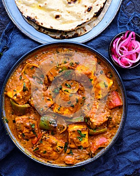 Indian cottage cheese curry - Achari paneer photo