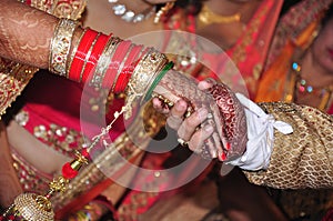 Indian Couple hands in marriage