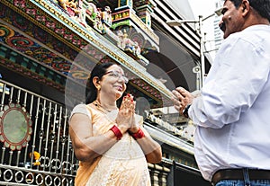 Indian couple spending time together photo