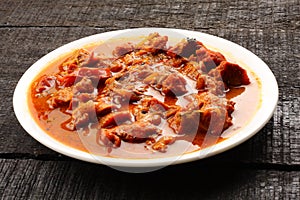 Indian cuisine - mutton meat curry