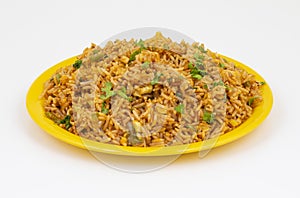 Indian Cuisine Vegetarian Fried Rice Or Pulav