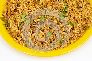 Indian Cuisine Vegetarian Fried Rice Or Pulav