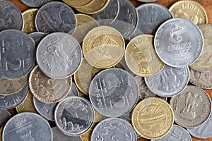 Indian Currency Coins as Background