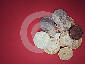 Indian currency coins set