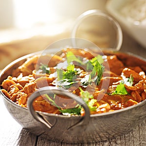 Indian curry - chicken tikka masala in balti dish