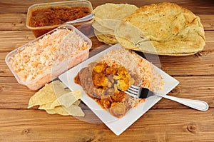 Indian Curry Take Away Meal