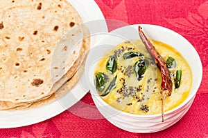 Indian Dal Fry and Chapati