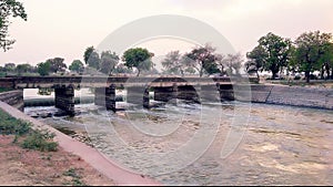 Indian dam near Ganga river
