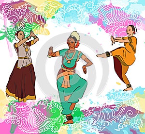 Indian dancers set