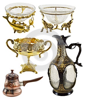 Indian decorated dishware