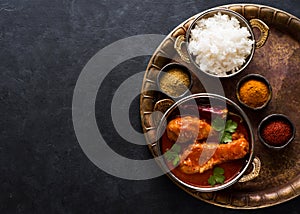 Indian dish chicken spicy curry masala