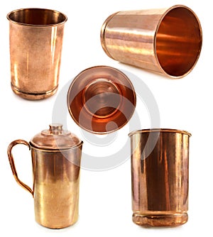 Indian dishware made of copper