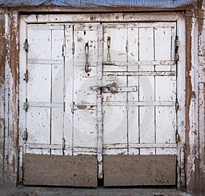 Indian door with chain and lock