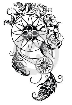 Indian Dream catcher vector