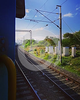 Indian Express Train Journey Landscape
