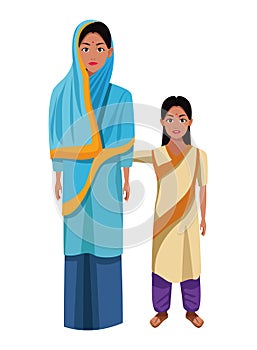 Indian family avatar cartoon character photo
