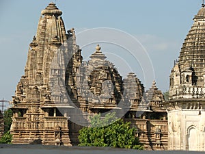 Indian Family in Khajuraho Madhya Pradesh India Tourism photo