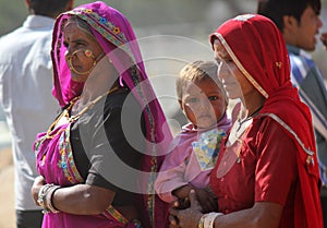 Indian family at Pushkar fair