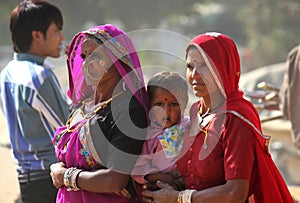 Indian family at Pushkar fair
