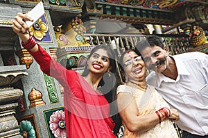 Indian family spending time together