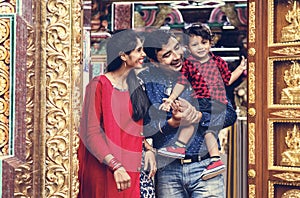 Indian family spending time together photo