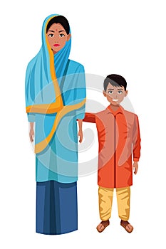 Indian family avatar cartoon character photo