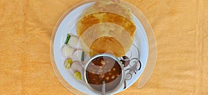 Indian fast food chola bhatura